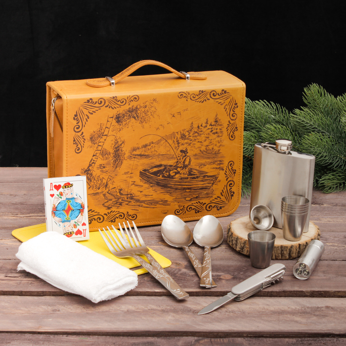 Туристический набор "Рыбак в лодке", 17 предметов