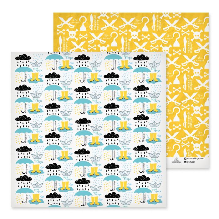 Бумага для скрапбукинга "Полундра", 30,5х30,5 см