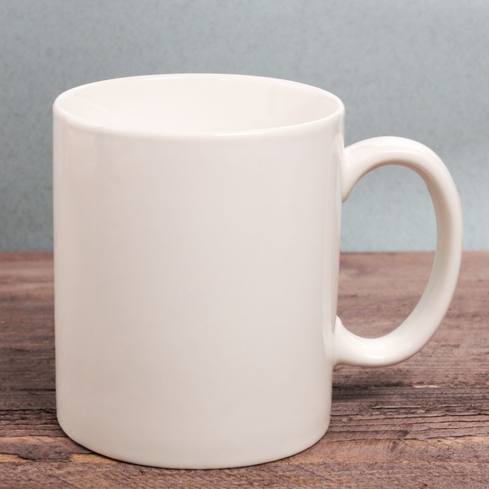 Кружка с бляхой "23 Февраля золото", 300 мл, микс