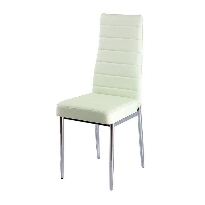 Стул на металлокаркасе В-1 хром люкс/топленое молоко