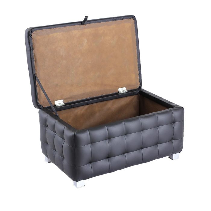 Пуф с ящиком Валенсия черный