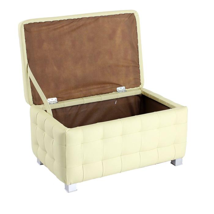 Пуф с ящиком Валенсия кремовый