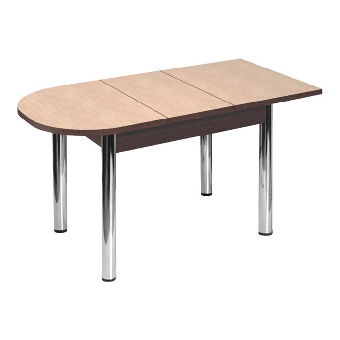 Стол приставной раздвижной, 1090(1390)х690 мм, тростник, опоры Брифинг, хром