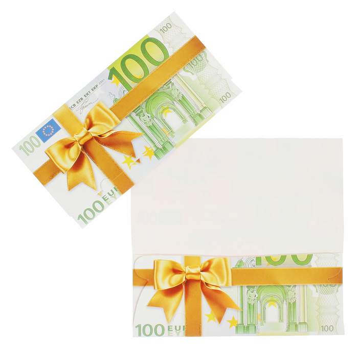 Конверт для денег "Универсальный" 300 евро с бантиком