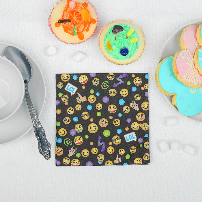 Салфетки бумажные "Эмоции/смайлик", 25 см, набор 16 шт/А