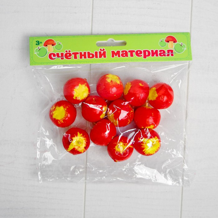 Счётный набор "Яблочки", 12 шт.