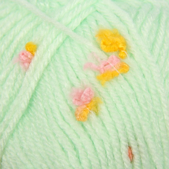 Пряжа "Baby Flower" 94% акрил, 6% полиамид 210м/100гр (5411 св.зеленый)