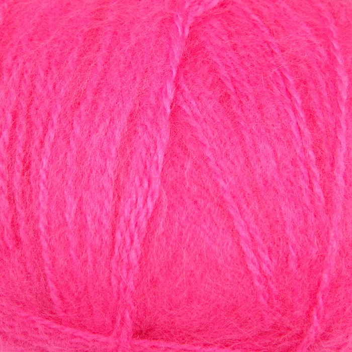 Пряжа "Angora" 40% мохер, 60% акрил 500м/100гр (174 розовый неон)
