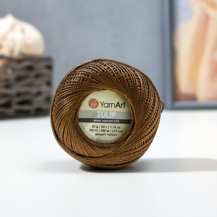Пряжа "Tulip" 100% микрофибра 250м/50гр (403 коричневый)