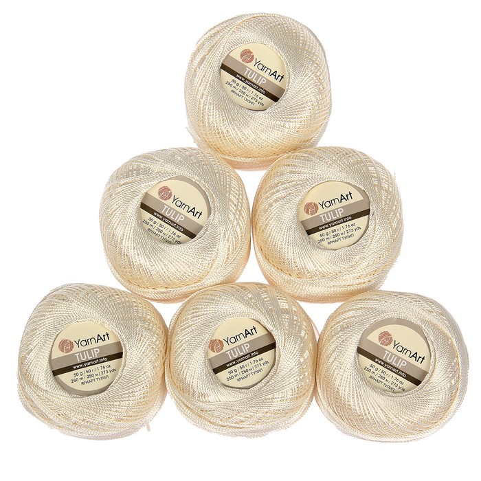 Пряжа "Tulip" 100% микрофибра 250м/50гр (402 суровый)