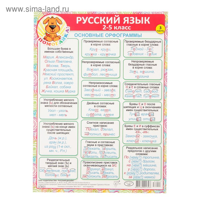 Шпаргалка: Шпаргалка по Русскому языку 5