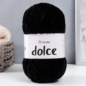 Пряжа "Dolce" 100% микрополиэстер 120м/100гр (742 черный)