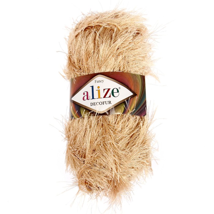 Пряжа "Decofur" 100% полиэстер 110м/100гр (95 беж)