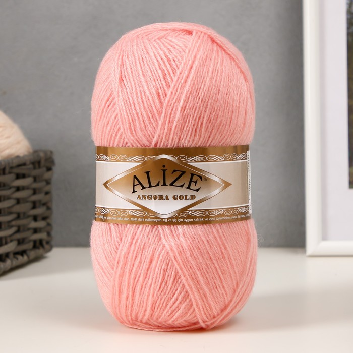 Пряжа "Angora Gold" 20% шерсть, 80% акрил 550м/100гр (363 св.-роз.)