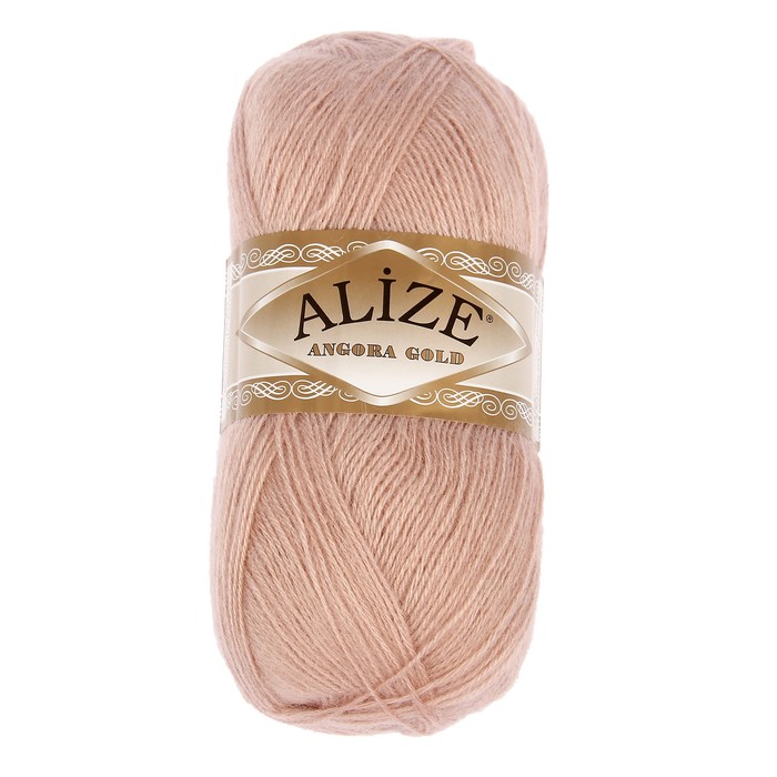 Пряжа "Angora Gold" 20% шерсть, 80% акрил 550м/100гр (406 св.пудра)