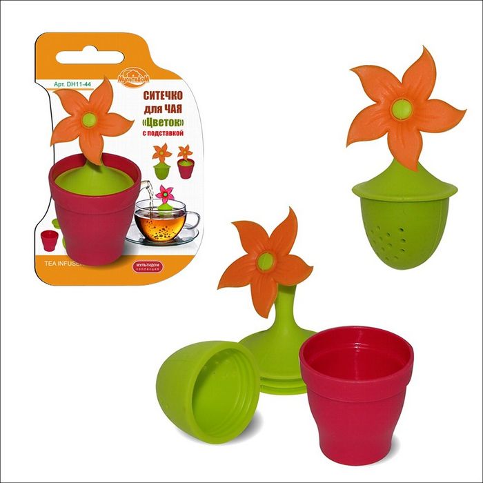 Ситечко для чая "Цветок" с подставкой