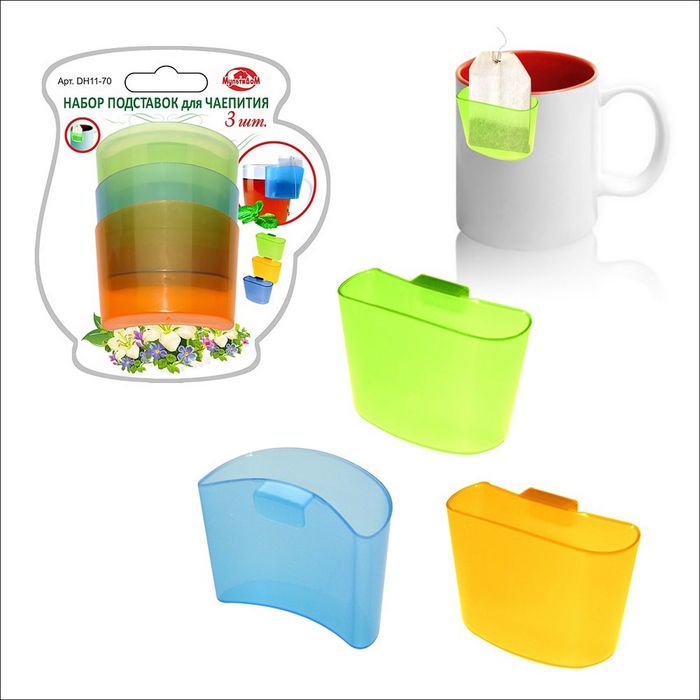 Набор подставок для чаепития 3 шт, цвет МИКС