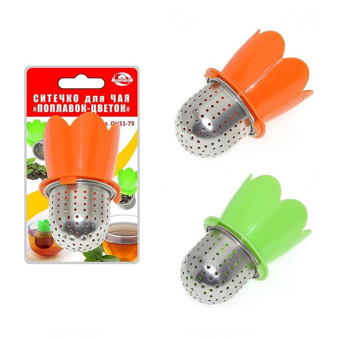 Ситечко для чая "Поплавок-цветок", цвет МИКС