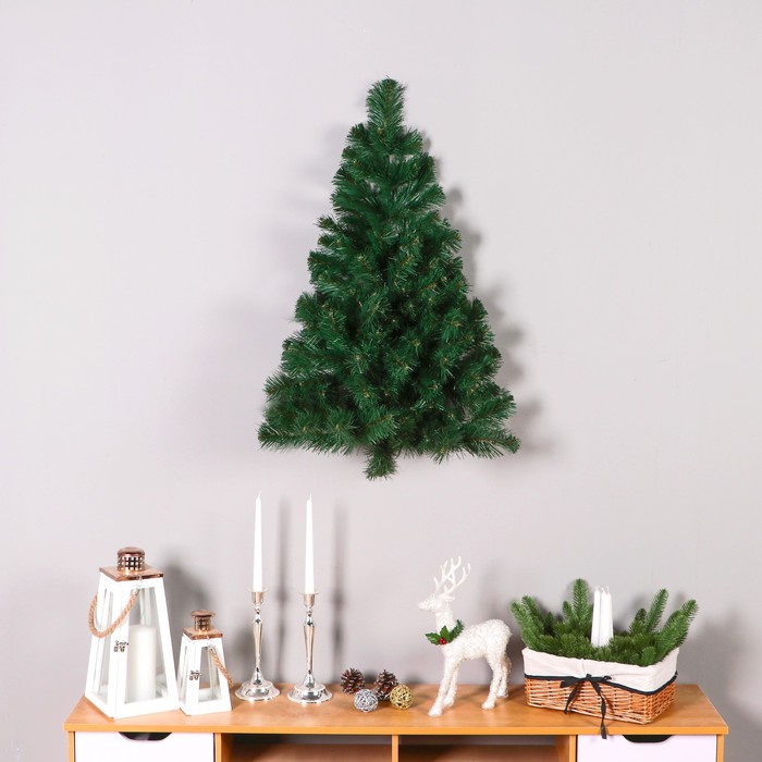 Ель искусственная "Настенная" 90 см, d нижнего яруса 48 см, кол-во веточек 105 шт.