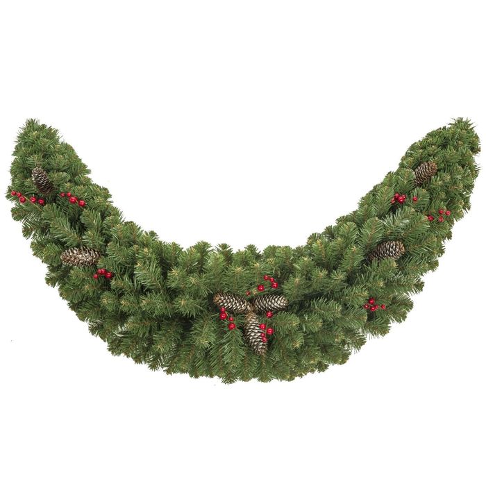 Хвойный сваг "Грация", с шишками и ягодами 100 см, 220 веточек