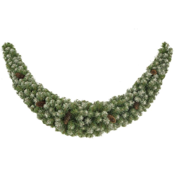 Хвойный сваг "Адмирал" заснеженный 200 см., Кол-во веточек - 310 шт.