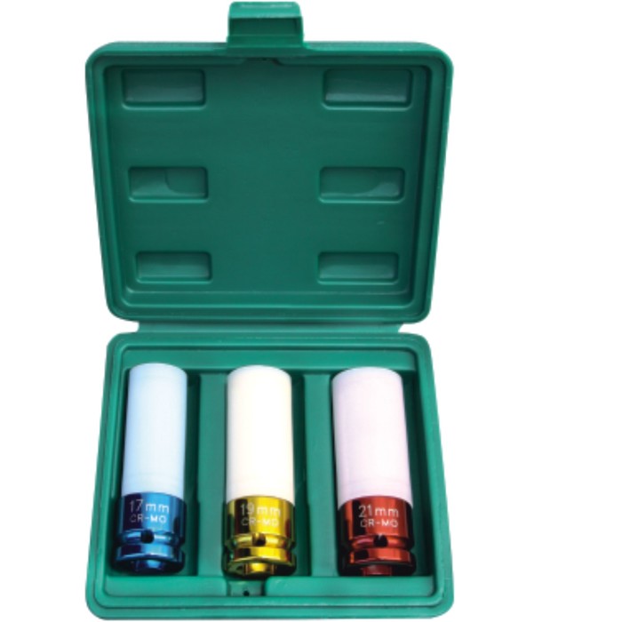 Набор головок "Арсенал" 17-19-21, ударные, для монтажа колес