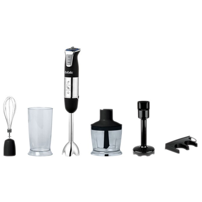 Блендер BBK KBH0807, 750 Вт, 10 скоростей, серый/черный
