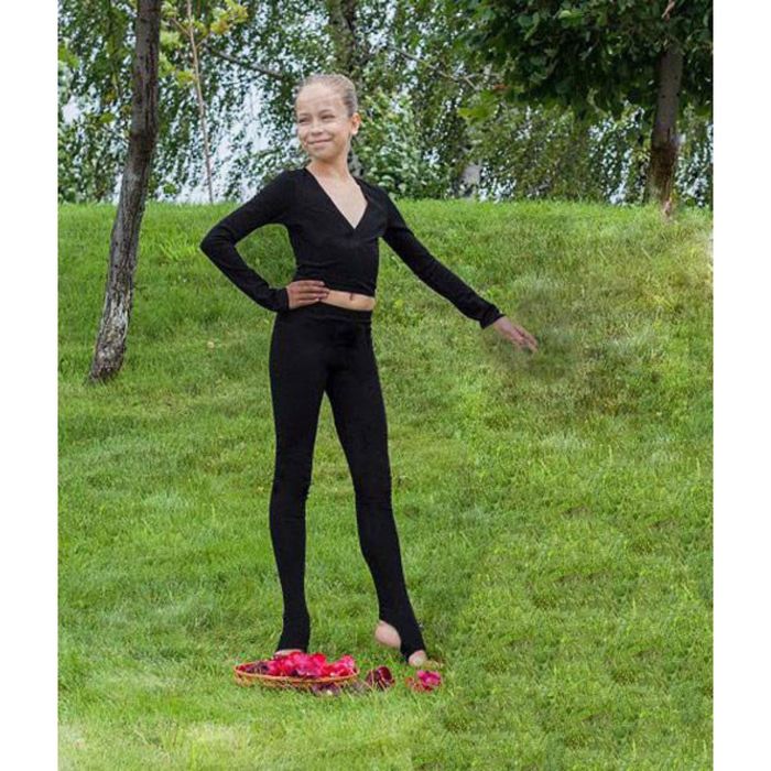 Лосины с отверстием Затмение х/б, размер 38, цвет чёрный