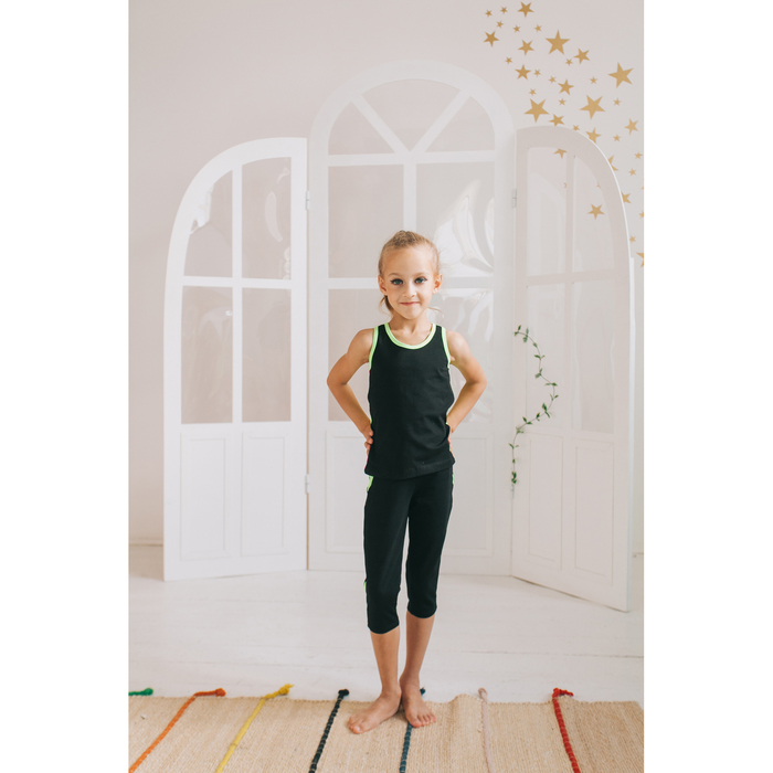 Бриджи "Венера", размер 32, цвет чёрный/лимонный