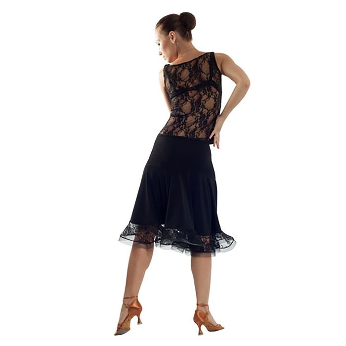 Юбка "Канберра" для спортивных танцев, размер 44-46, цвет чёрный