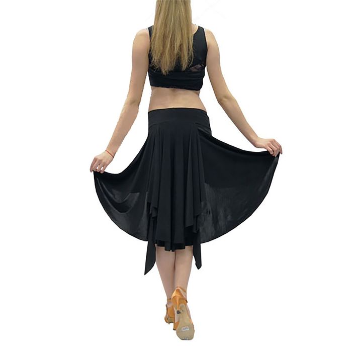 Юбка для спортивных танцев "Данди", размер 40-42, цвет чёрный