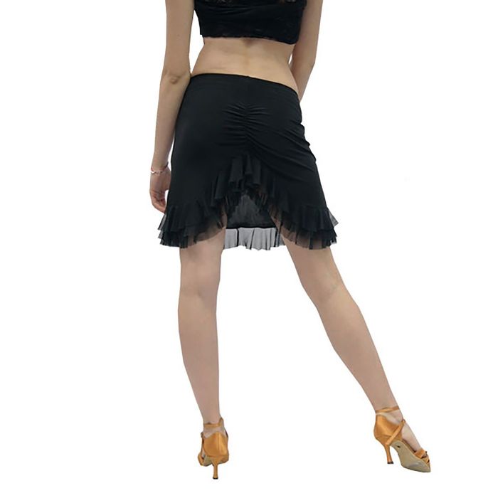 Юбка "Неаполь" для спортивных танцев , размер 40-42, цвет чёрный
