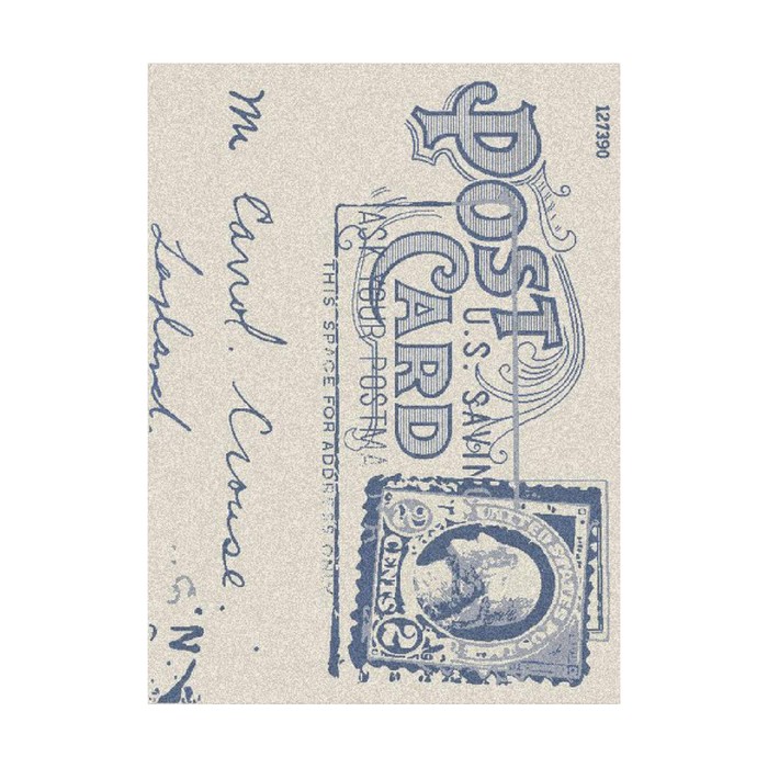 Ковёр прямоугольный Cottage 4527 9A01wool blue, размер 120х170 см