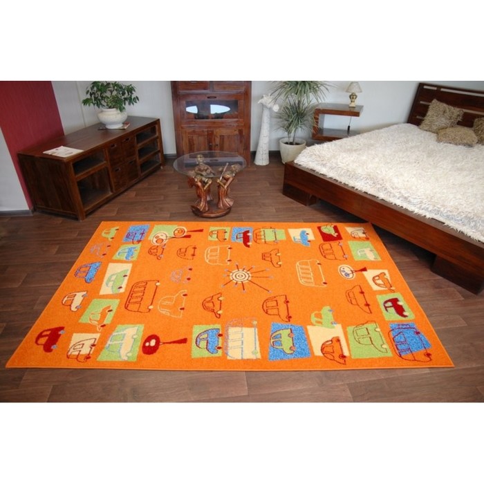 Ковёр прямоугольный Fryz-N Traffic mandarin, размер 80х160 см