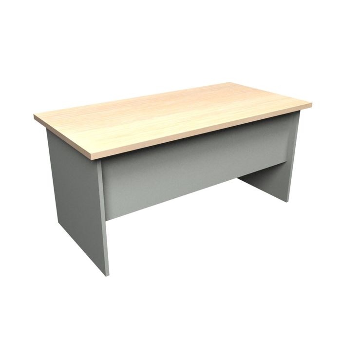 Стол для руководителя СР-1/1, дуб млечный, серый