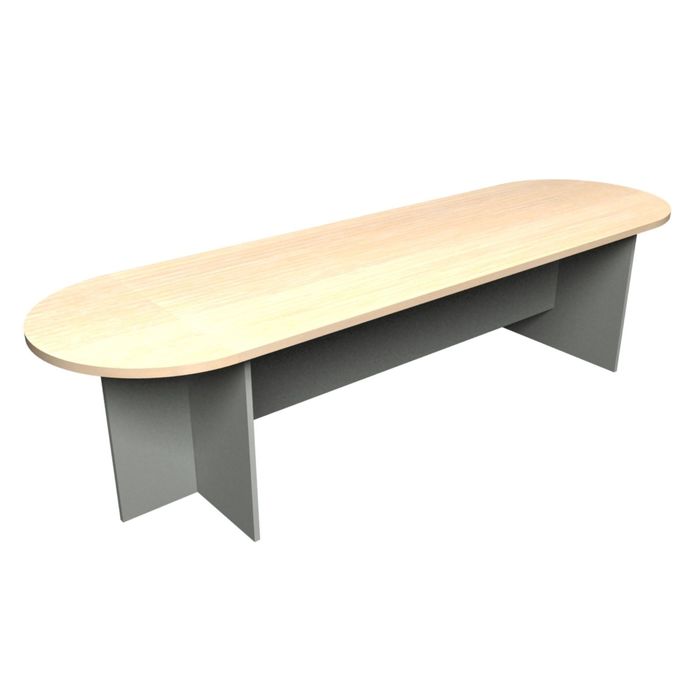 Стол для переговоров СПР-3, дуб млечный, серый