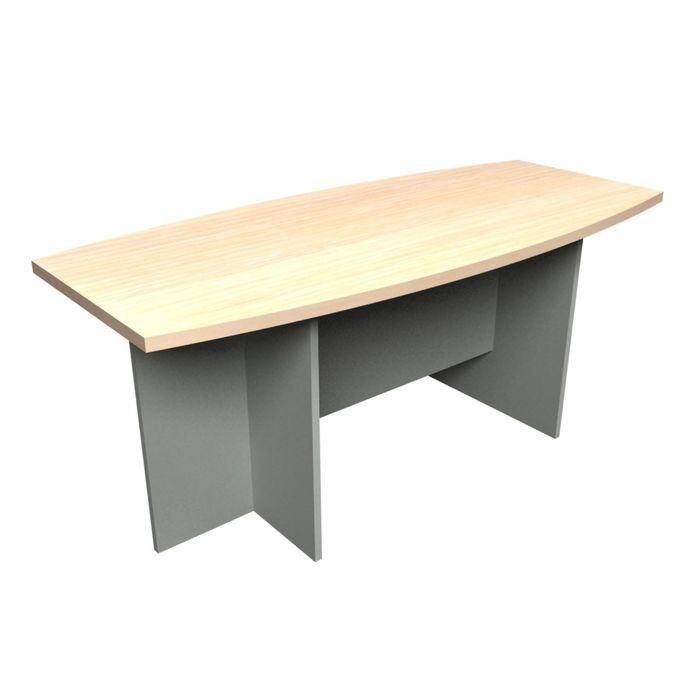 Стол для переговоров СПР-5, дуб млечный, серый