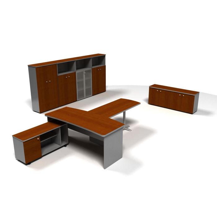 Готовое решение кабинета ГК-6, вишня, серый