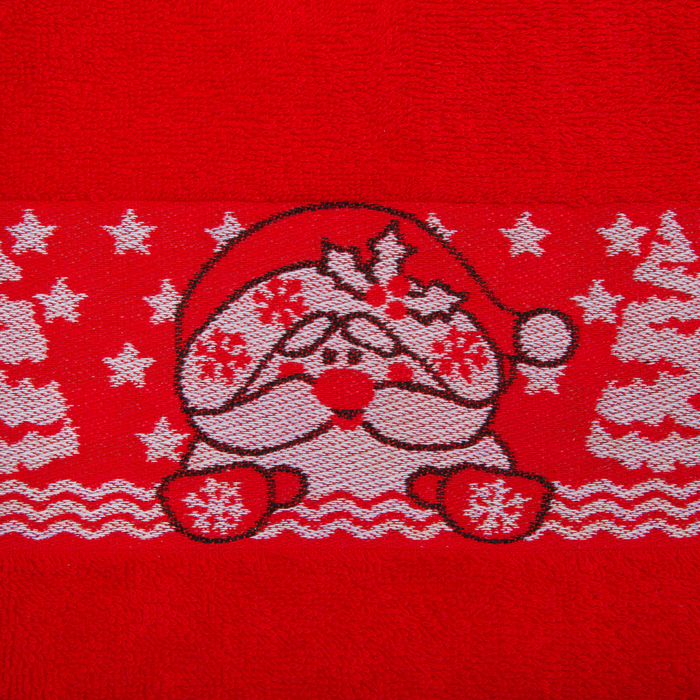 Полотенце махровое Collorista "С Новым годом" 30х70 см 100% хлопок, 370гр/м2