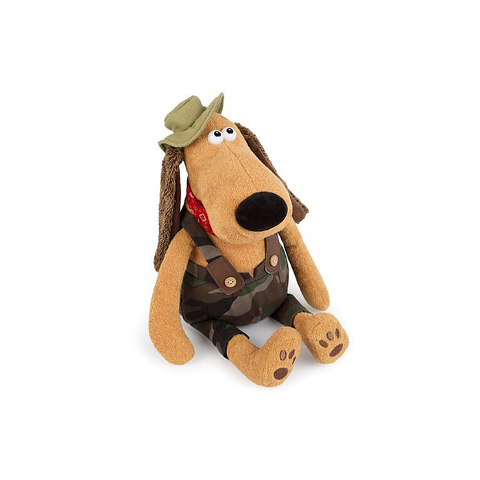 Мягкая игрушка "Собака Барбос охотник" 25 см