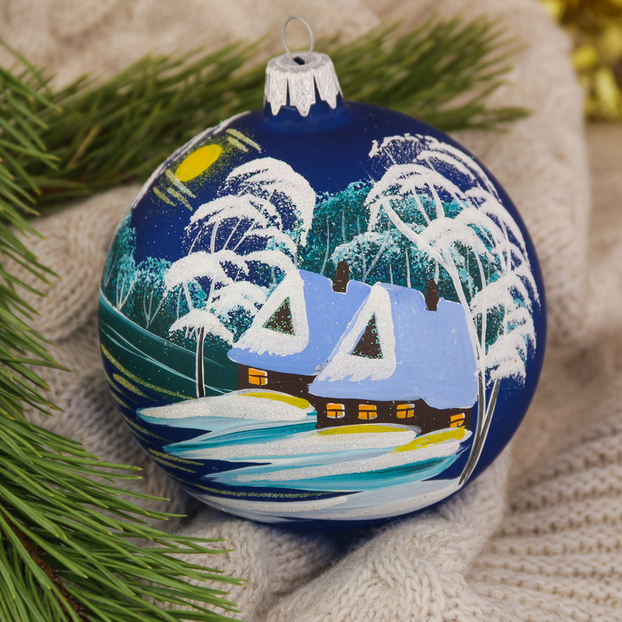 Шар "Полнолуние в деревне" 10 см