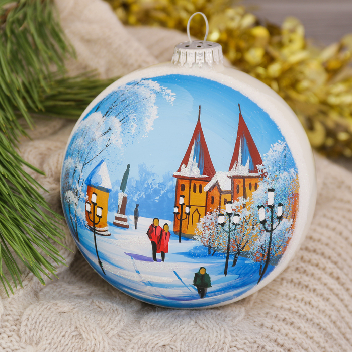 Шар "Прогулка по старому городу" 12 см