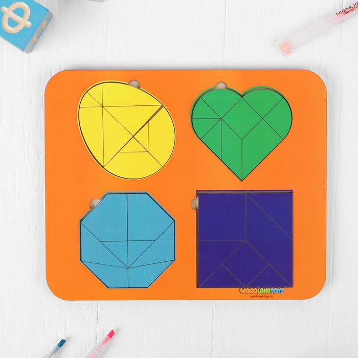 Рамка - вкладыш «Головоломка. Геометрия» МИКС