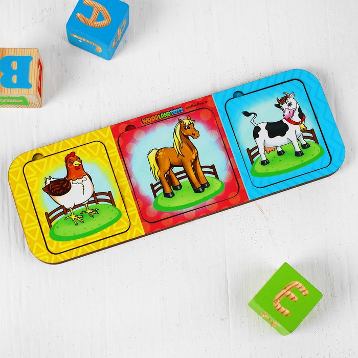 Рамка - вкладыш тройной "Кто где?" 2