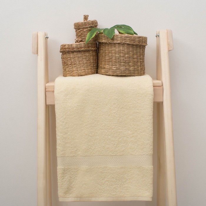 Полотенце махровое "Grace"  70х130 см, цв.кремовый 360 гр/м2, 100% хлопок