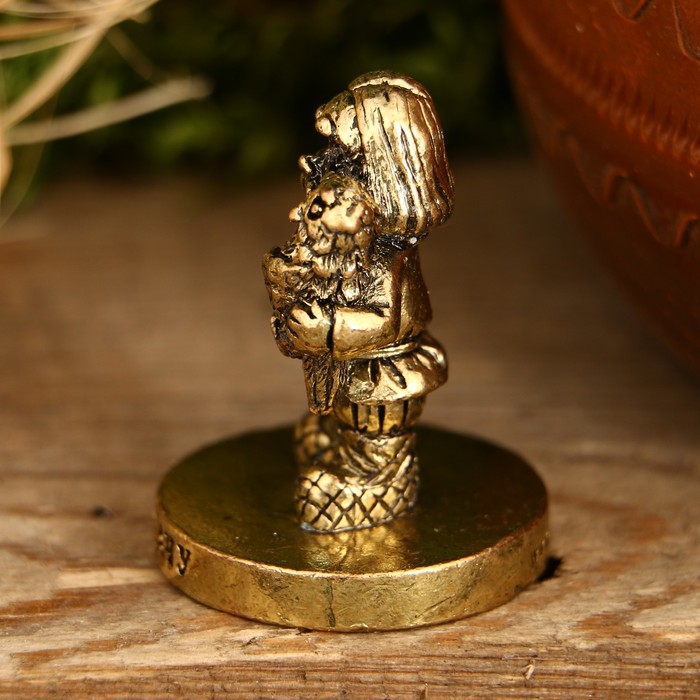 Фигурка миниатюра домовой "На удачу", 3,5 х 3 см