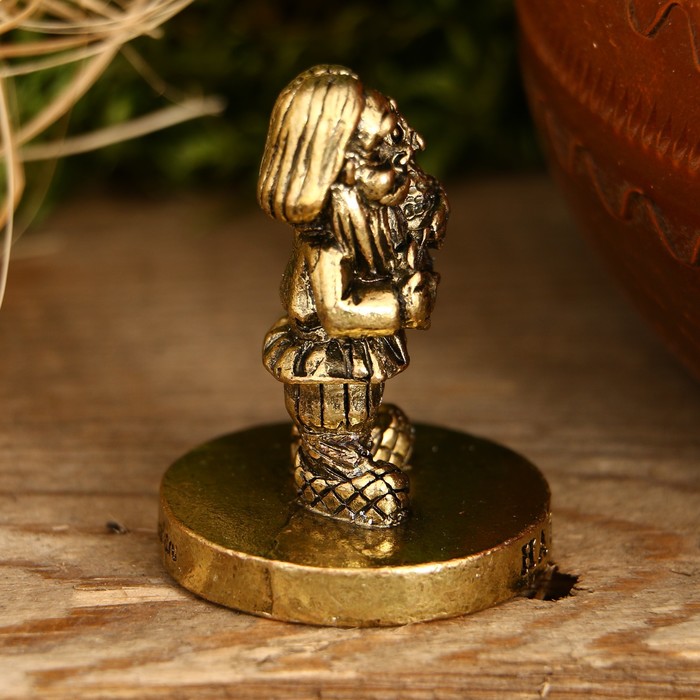 Фигурка миниатюра домовой "На удачу", 3,5 х 3 см