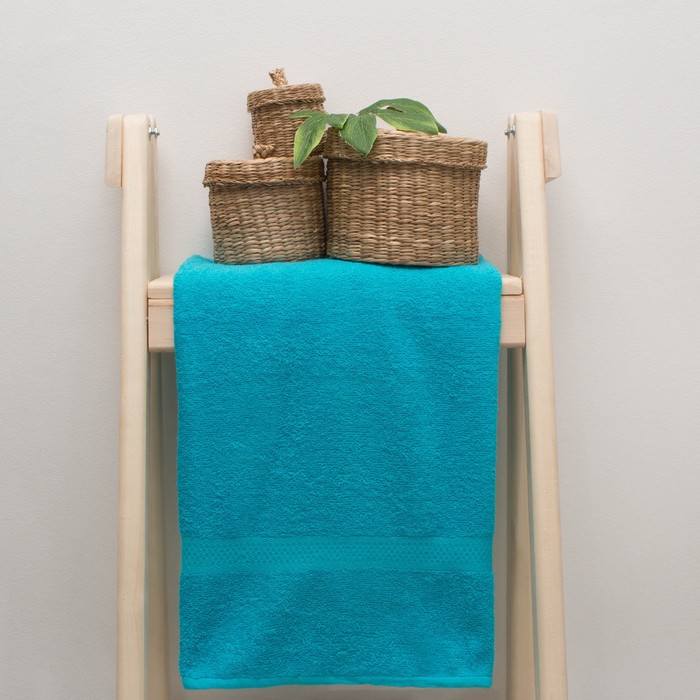 Полотенце махровое "Grace"  30х50 см, цв.бирюзовый 360 гр/м2, 100% хлопок