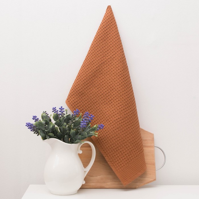 Вафельное полотенце "Twill" 30х50 см, цв.кофейный 220 г/м2, 100% хлопок