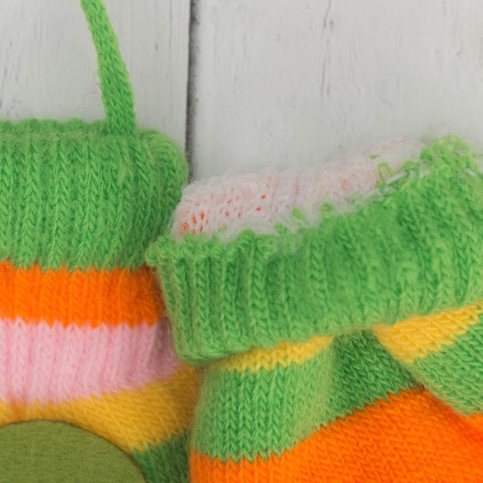 Варежки детские "Вишенка", размер 16 (р-р произв. 8), цвет зелёный 65494